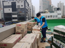 기부물품 정리 및 운반,청소봉사 (21.06.